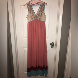 margo & sebastian zip up maxi dress